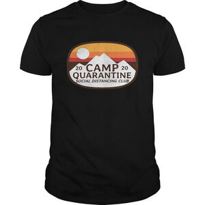 Camp Quarantine Social Distancing Club Retro T-Shirt